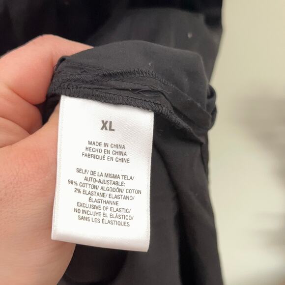 FAVORITE DAUGHTER The Apartment Smocked Cotton Maxi Dress Black Sz XL {E9} - Picture 8 of 9